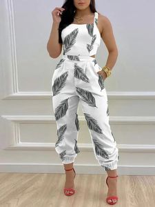 Vrouwen Jumpsuits Rompertjes Lady Fashion One-Schouder Romper Overalls Vrouwen Elegante Wijde Pijpen Playsuits Retro Goud Office Jumpsuit Streetwear 230719