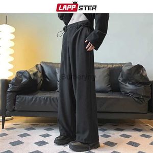 Combinaisons pour femmes Barboteuses LAPPSTER mode coréenne Baggy Joggers pantalon 2023 salopette noir surdimensionné japonais Harajuku pantalons de survêtement décontracté jambe large PantsL231005