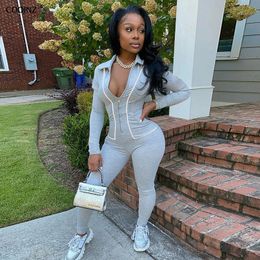 Dames Jumpsuits Rompers One Stuk Winter Womens Zwarte Bodysuits Sexy Outfits voor Woman Bodycon Kleding Overalls Clubwear K20Q08961