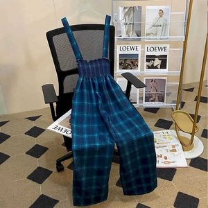 Combinaisons pour femmes Rompers Plaid Jumps Curchs Women Workwear Waited Straight Pantal