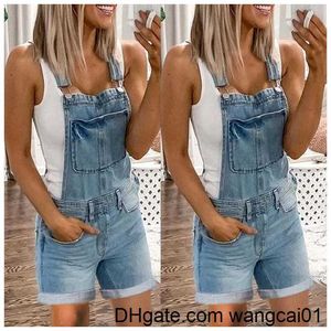 Jumpsuits voor dames rompers sexy mode gewassen denim shorts dames 2022 zomer nieuwe denim overalls korte jeans broek 4103