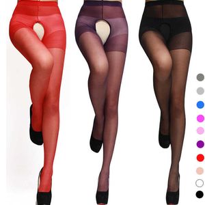 Jumpsuits voor dames rompers sexy vrouw cortchless kousen lingerie ultra elastische zijden schede strak voor hete knuffel meisje open kruis pantyhorse y2302