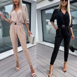 Monos de mujer Mamelucos Estilo informal de verano Pantalones de mujer Mono Cintura alta Slim Fit Pantalones casuales Body Donna Roupas Femininas Social Elegante RomperL231212