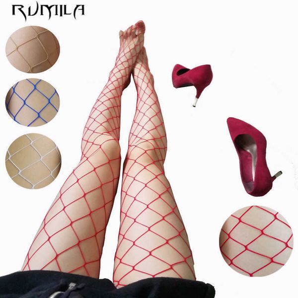 Combinaisons pour femmes Barboteuses Blanc rouge SEXY femmes taille haute résille bas club collants culotte tricot net collants pantalon maille lingerie TT016 Y2302