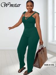 Dames Jumpsuits Rompertjes Wmstar jurk S-2XL dames effen jurk glijdende bandage strak Huid-strak kledingstuk zomerkleding groothandel directe verzending 230711