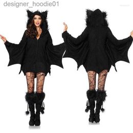 Combinaisons pour femmes barboteuses femmes combinaisons femmes Vampire chauve-souris Costume adulte Cosplay combinaison Halloween déguisement tenue mascarade fête animaux L230913