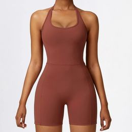 Women's Jumpsuits Barboteuses Survêtement pour femme ensemble de Yoga combinaisons d'entraînement body barboteuses vêtements de sport ensemble de gymnastique Push Up vêtements d'entraînement pour les femmes 231216