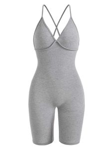 Combinaisons de sauts pour femmes Rompers Y2k Slim à la mode sexy en tricot à saute