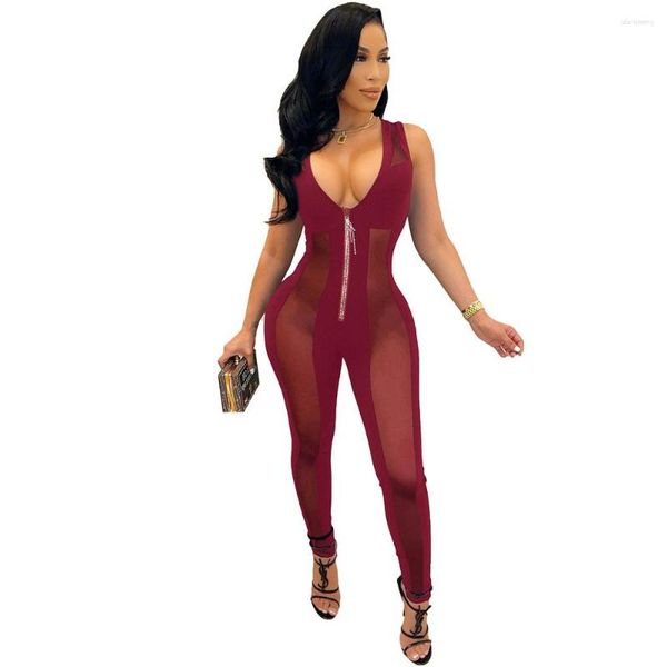 Jumpsuits de mujeres Jopas informales sexy para mujeres Perspectivo de club nocturno Mujeres