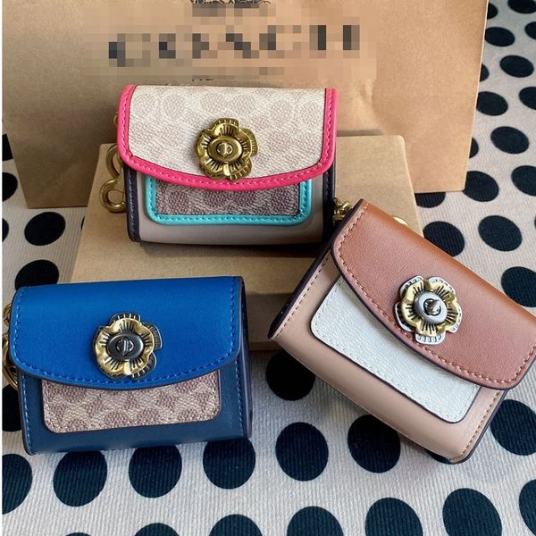 Portefeuilles porte-clés pour femmes, portefeuille de rangement de fleurs, Portable, à la mode, pour femmes d'affaires