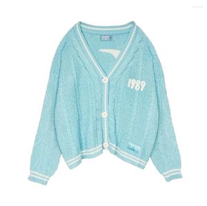 Sweater de punto de suéter de punto 1989 Folklore Cardigan Inspirada Merch Chaqueta