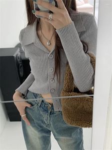 Tricots pour femmes Alien Kitty Office Lady Pulls tricotés Femmes Sweet Slim Spring Cardigans 2024 OL Work Wear Daily Manteaux à manches longues