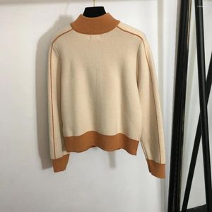 Cardigan tricoté à fermeture éclair pour femme, pull tricoté, haut tendance, automne