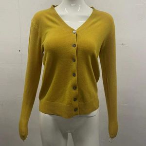 Tricots de tricot pour femmes cardigan cardigan couleur solide dames confortable en V col en tricot tricot chaud doux pour automne / hiver