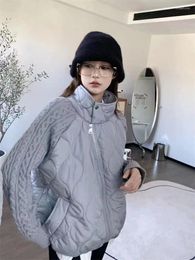 Tejidos para mujer Hsa 2024 suéter y cárdigans para mujer estilo suelto coreano Chic Tops cárdigan de lana de retales de punto grueso