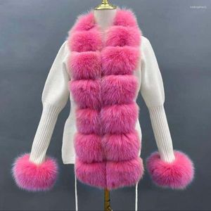 Puntos de mujer JANEFUR Cárdigan de lana de lujo para mujer 2023 Real Fur Trim Puños Suéter de punto Moda personalizada Sexy Prendas de punto Y2K