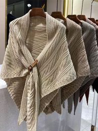 Femmes tricots mode coréenne automne torsion tricoté châle femmes décontracté ceinture écharpe solide plusieurs cravate porter méthode femme tricot écharpes
