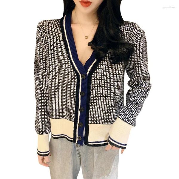 Cárdigan de punto de manga larga para mujer, suéter holgado con botones en la parte delantera abierta, abrigo con bolsillos
