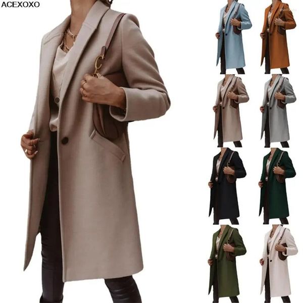 Tricots pour femmes longues femmes portent le costume Qiu Dong 2024 Amérique et Europe Led pardessus à bouton unique.