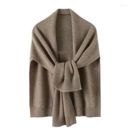 Femmes tricots châle tricoté hauts Cape automne hiver mode coréenne Sweter Damski chaud sauvage solide écharpe Cardigan Poncho 2023 Ropa Mujer