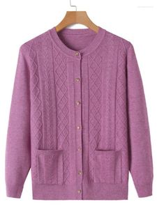 Cardigan tricoté à manches longues et col en v pour femme, pull Simple, à la mode, couleur unie, Chic, vêtements d'extérieur, printemps et été