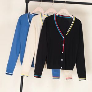 Femmes tricots t-shirts Crochet haut chemisiers Tricot vêtements recadrée mode coréenne Style Jersey Cardigan femme tricoté dames chandails noir vêtements d'extérieur 231005