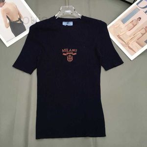 Damesgebreide T-shirts Designermerk 24 * Vroege lente Nieuw Gesynchroniseerde Runway-stijl Afbeelding Sml Drie maten JZD5