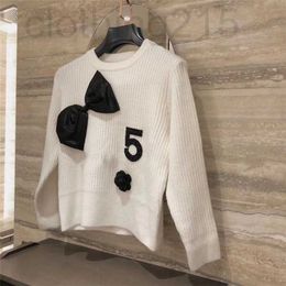 Damesbreien Tees Designer gebreide truien hart glitter twinkeling met grote bowknot vijf letter herfst meisjes wol lange mouwen gebreide shirt elastische mode fpfr