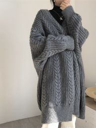 Damesbreien T -stukken Fitaylor Sweaters Herfst Winter Fashionable Bat Sleeve Cardigans Warm Wild Knitwear Tops 221206