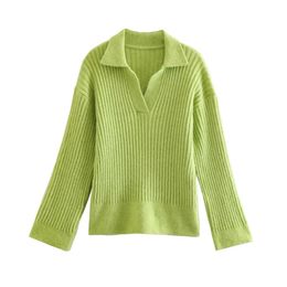 Tricots pour femmes Tees Vert Pull Femme Pull Automne Hiver Chaud Tops Jersey Manches Longues Top Pulls Pull Côtelé Pulls 231018