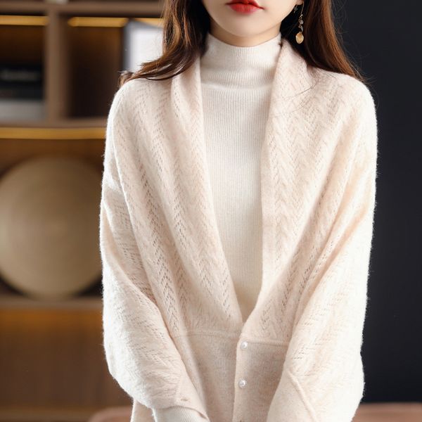 Femmes tricots t-shirts haut de gamme laine châle écharpe double usage mode cardigan automne et hiver chaud tricoté vêtements extérieurs femme 230311