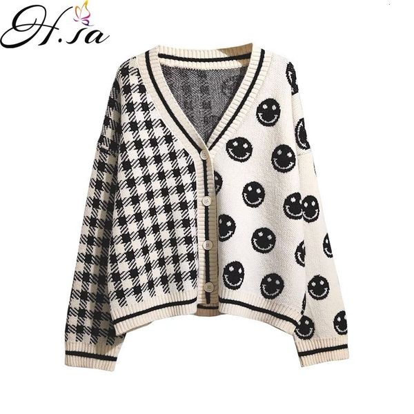 Femmes Tricots T-shirts HSA Cardigan Pull Pour Femmes Hiver Et Automne Femmes Tricot Manteau Lâche Style Coréen Survêtement Top Kimono Cardigan 230302