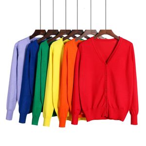 Damesbreien T -stukken Queechalle 25 kleuren gebreide vesten Spring herfst Cardigan vrouwen casual lange mouwt tops v nek massief trui jas 221206