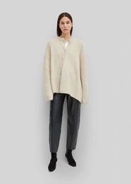 Damesbreien TEES TOTEM NOMA Cashmere Alpaca Sweater Winter Fall Season Vneck Cardigan Solid Loose Style Top 230324