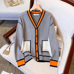 Mulheres Malhas Tees Mulheres Cardigans Oversized Sweater V Neck Solto Malhas Único Breasted Casual Knit Cardigan Outwear Inverno Jaquetas Casuais 230928