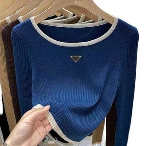 Tricots pour femmes Tees Pulls pour femmes Pull tricot automne hiver col rond manches longues à l'intérieur pièces amples hauts Ms Render non doublé femmes plus 40ZI