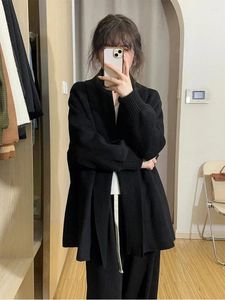 Tejidos para Mujer Vintage suéter abrigo Otoño Invierno ropa moda japonés Sueter Mujer tejido cárdigan de gran tamaño Tops Mujer Pull Femme