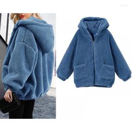 Suéter de lana Sherpa de invierno para mujer, suéteres con capucha de gran tamaño 5XL, cárdigan cálido con cremallera, abrigo para mujer, Tops, jersey para mujer Hiver