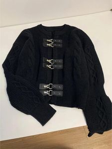 Tricots pour femmes Femmes Noir Gothique Cardigan Tricoté Pull Harajuku Coréen 90s Y2k Manches Longues Pulls Pulls Vintage Emo 2000s Vêtements