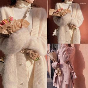Damesgebreide dames elegante vest trui luxe nertsfleece breien vrouwelijke losse zachte jas dikke warme lente herfst topjas