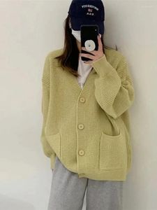 Damesbreien Women Harajuku Retro o nek gebreide Cardigan Chic Fashion Basic Sweater Lange Mouw Streetwear Elegante kleding Knitkleding Tops