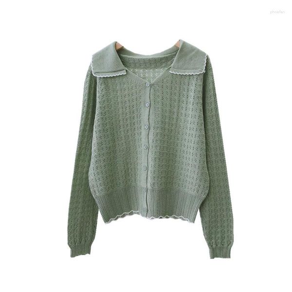 Femenadas de tejidos para mujeres Sweater de cárdigan de pecho