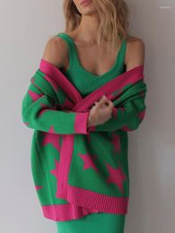 Damesbreien yemoggy dameskleding truien winter gebreide vesten vrouwelijke jumpers ster v-neck full mouw casual losse vestiging