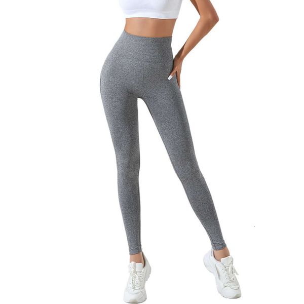 Leggings de yoga de punto de punto femenino pantalones deportivos, pantalones de durazno, pantalones de fitness, pantalones de yoga deportivos ajustados