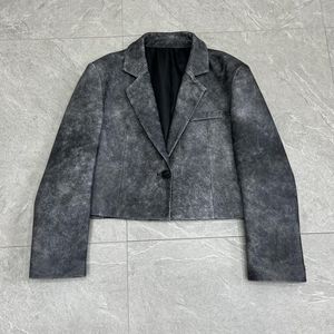 Manteaux en cuir de mouton pour femmes, veste à manches longues en peau d'agneau naturel, H818, 2023