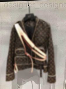 Dames lederen faux designer merk bruin oude bloem tactische jas met volledige zak 7YET