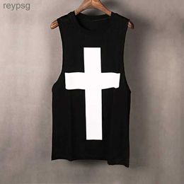 Dames leer kunstleer heren zomermode punk rock hiphop tanktop bodybuilding mouwloos shirt dames gekruist bedrukt casual vest straatkleding YQ240116