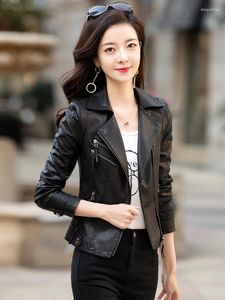 Femmes en cuir véritable court 2023 printemps et automne édition coréenne veste de moto en peau de mouton petit manteau