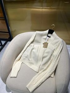 Manteau LP en cuir blanc pour femme, veste d'automne de luxe, gris, cachemire et peau de mouton