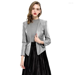 Damesleer Luxe Echte echte schapenvacht Suede zakelijke kleding jas voorjaar herfst vrouwen korte jas bovenkleding kledingstuk LF6008